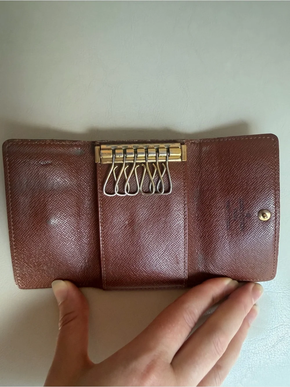 Authentic Louis Vuitton Classic Monogram Key Holder Vintage